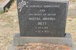 BRETT Martha Johanna 1914-1977