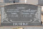 BURKE Thomas 1909-1975 & Gertruida J.M.C. 1914-1993