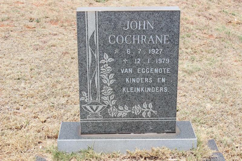 COCHRANE John 1927-1979
