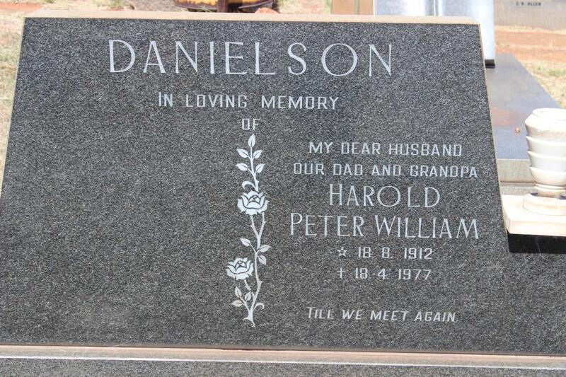 DANIELSON Harold Peter William 1912-1977