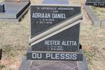 PLESSIS Adriaan Daniel, du 1925-1979 & Hester Aletta 1930-2005