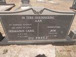 PREEZ Hermanus Carel, du 1922-1980 & Joe 1918-2006