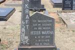 KRAFT Hester Martha 1934-1978