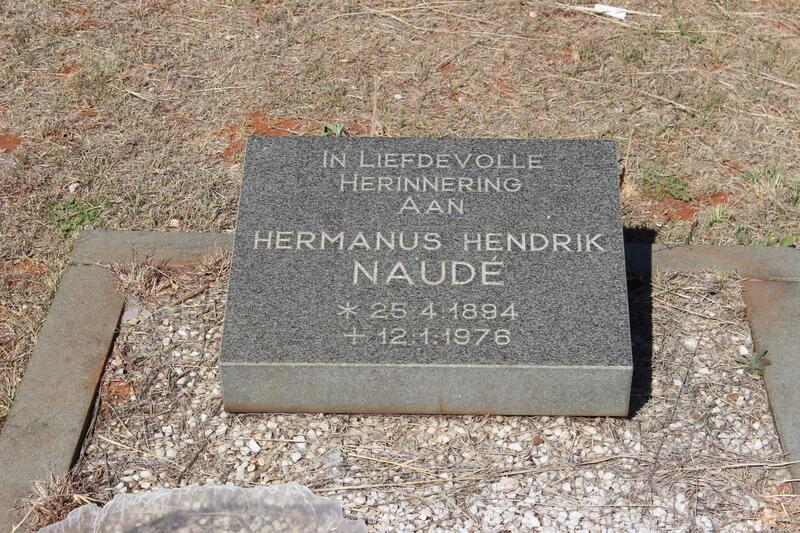 NAUDE Hermanus Hendrik 1894-1976