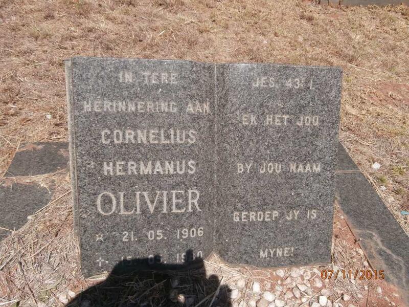 OLIVIER Cornelius Hermanus 1906-1980