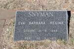 SNYMAN Eva Barbara Regina 1944-1975