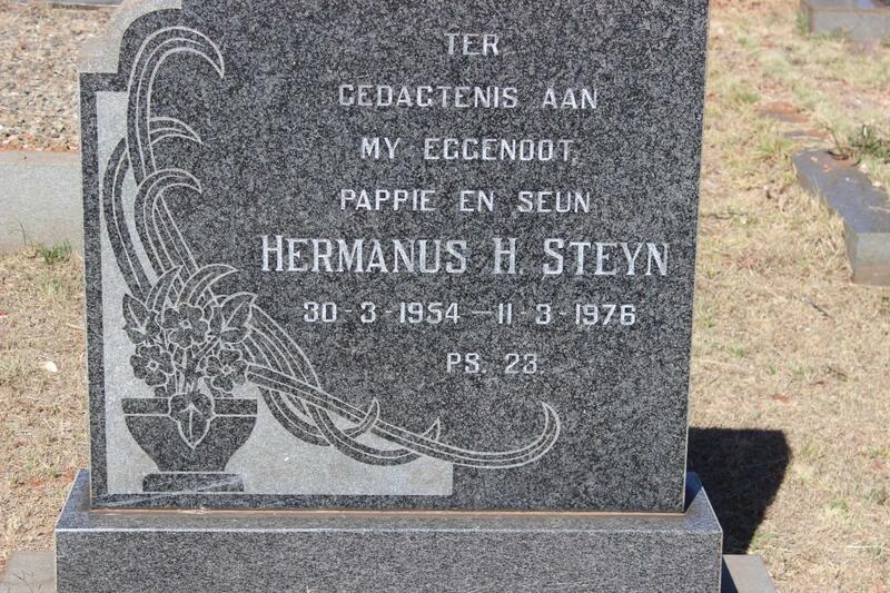 STEYN Hermanus H. 1954-1976