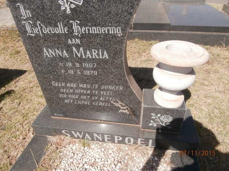 SWANEPOEL Anna Maria 1907-1979