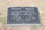 TROSKIE Antonie J. 1907-1975 & Susanna J.E. BOSCH voorheen TROSKIE 1924-1983