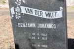 WATT Benjamin Johannes, van der 1923-1976
