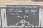 DYK Dirk Jacobus, van 1921-1993 & Louisa Johanna 1922-1979