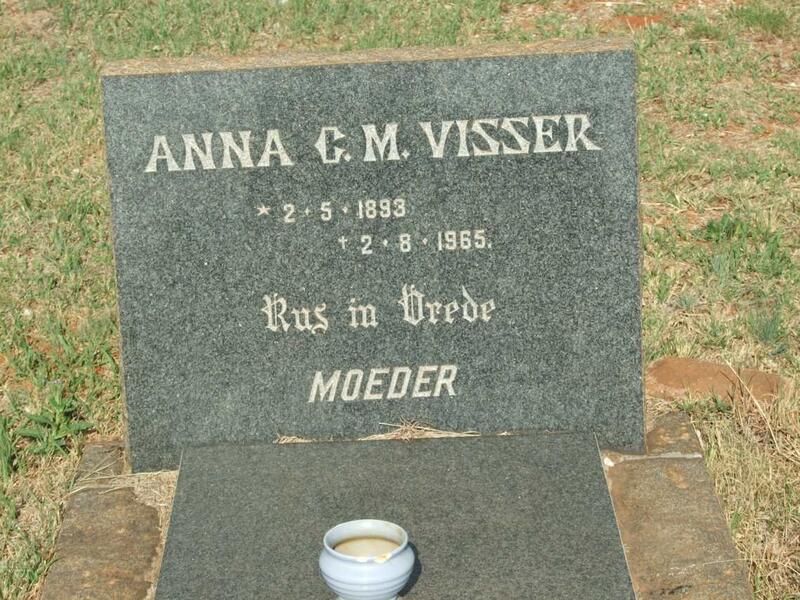 VISSER Anna C.M. 1893-1965