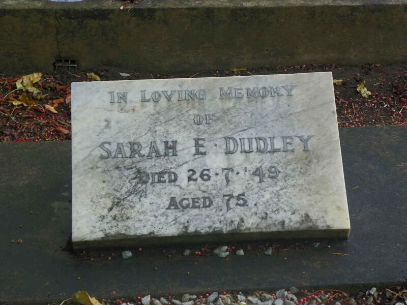 DUDLEY Sarah E. -1949