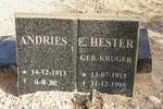 WYK Andries, van 1913-2002 & E. Hester KRUGER 1915-1995