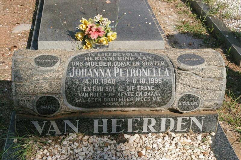HEERDEN Johanna Petronella, van 1940-1995
