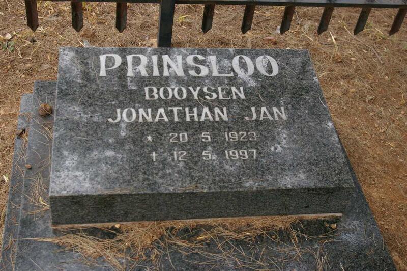 PRINSLOO Booysen Jonathan Jan 1923-1997