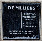 VILLIERS Christina Wilhelmina Maree, de 1937-2014