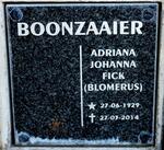 BOONZAAIER Adriana Johanna Fick nee BLOMERUS 1929-2014