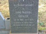 KRAUSE Anne Russell 1886-1970