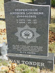 TONDER Andries Lourens, van 1970-2008