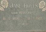 BOYES Jane nee MACKINLAY 1896-1969