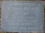 BREWIS Wynand Petrus 1923-1947