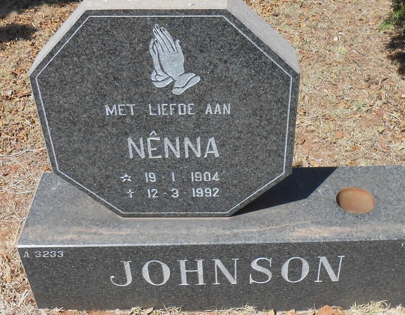 JOHNSON Nenna 1904-1992