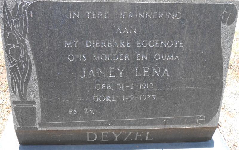 DEYZEL Janey Lena 1912-1973