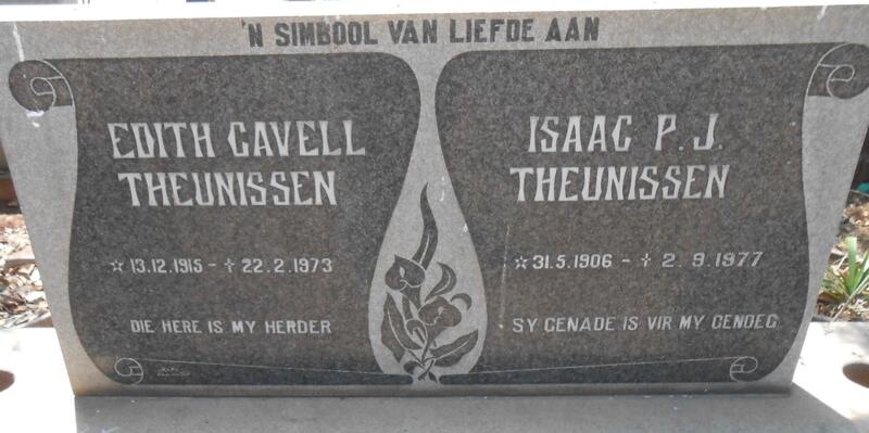 THEUNISSEN Isaac P.J. 1906-1977 & Edith Cavell 1915-1973
