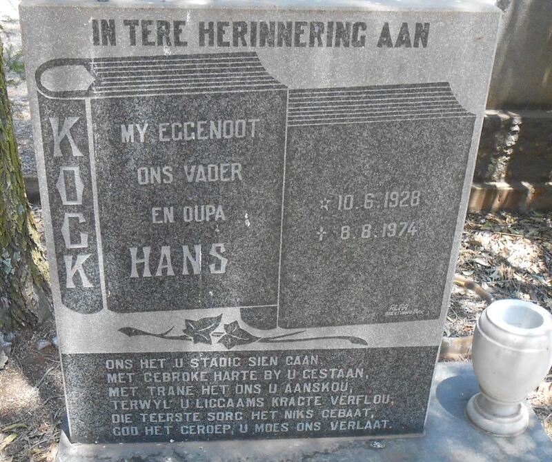 KOCK Hans 1928-1974