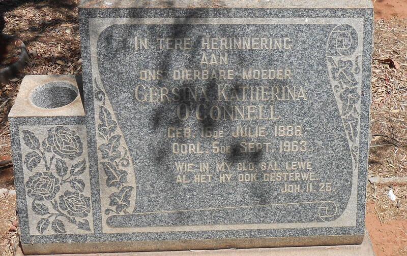 O'CONNELL Gersina Katherina 1886-1963