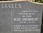 ECCLES Alice Gwendoline 1917-1974