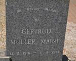 MAINE Gertrude, Müller 1916-1973