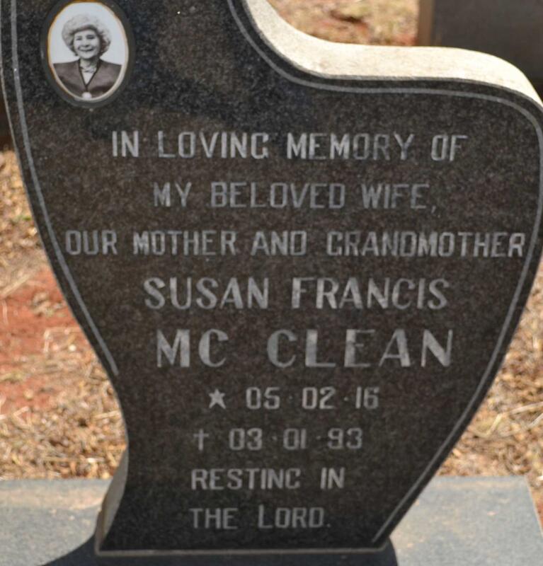 McCLEAN Susan Francis 1916-1993