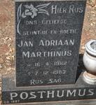 POSTHUMUS Jan Adriaan Marthinus 1982-1983