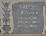 VORSTER J.M. 1888-1968