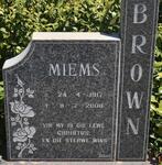 BROWN Miems 1917-2000