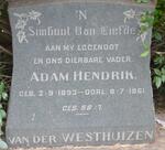 WESTHUIZEN Adam Hendrik, van der 1893-1961