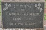 NIEKERK Elizabeth G., van 1874-1954