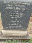 WET Johannes Marthinus, de 1882-1941 & Johanna 1891-1970