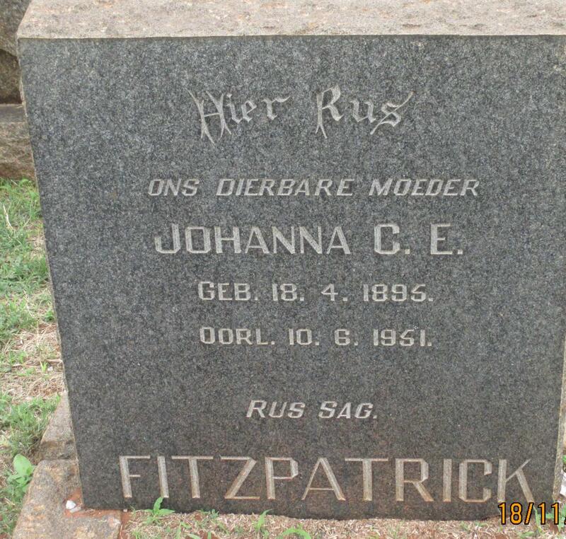 FITZPATRICK Johanna C.E. 1895-1951
