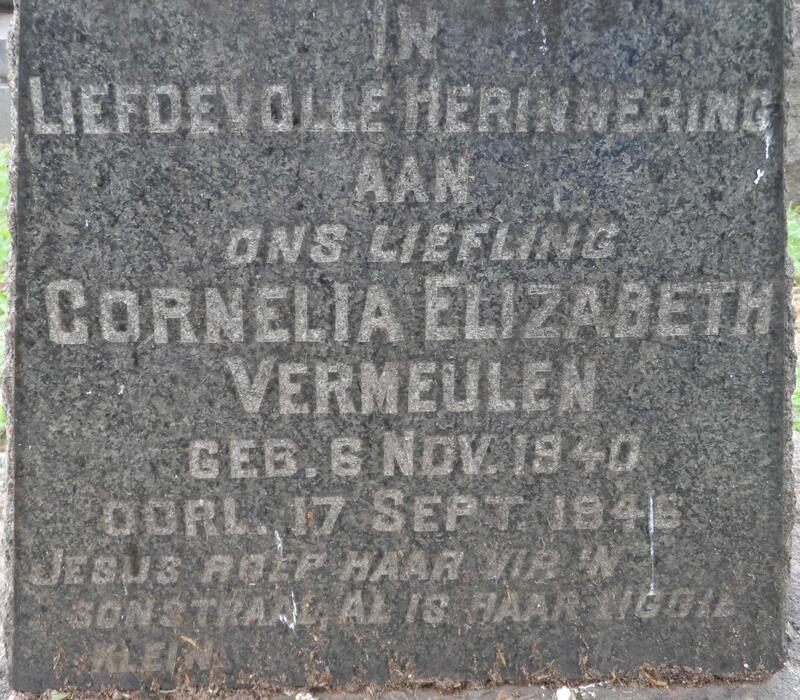 VERMEULEN Cornelia Elizabeth 1940-1946
