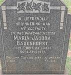 BADENHORST Maria Jacoba nee PREIS 1888-1942