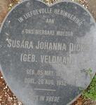 DICKS Susara Johanna nee VELDMAN 1897-1952