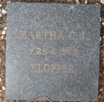 KLOPPER Martha C.J. -1979