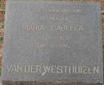 WESTHUIZEN Maria Isabella, van der 1873-1940