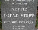 MERWE J.C.E., v.d. nee VORSTER 1908-1994