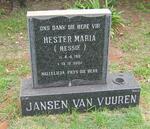 VUUREN Hester Maria, Jansen van 1911-2002