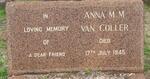 COLLER Anna M.M., van -1945