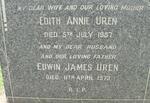 UREN Edwin James -1973 & Edith Annie -1957